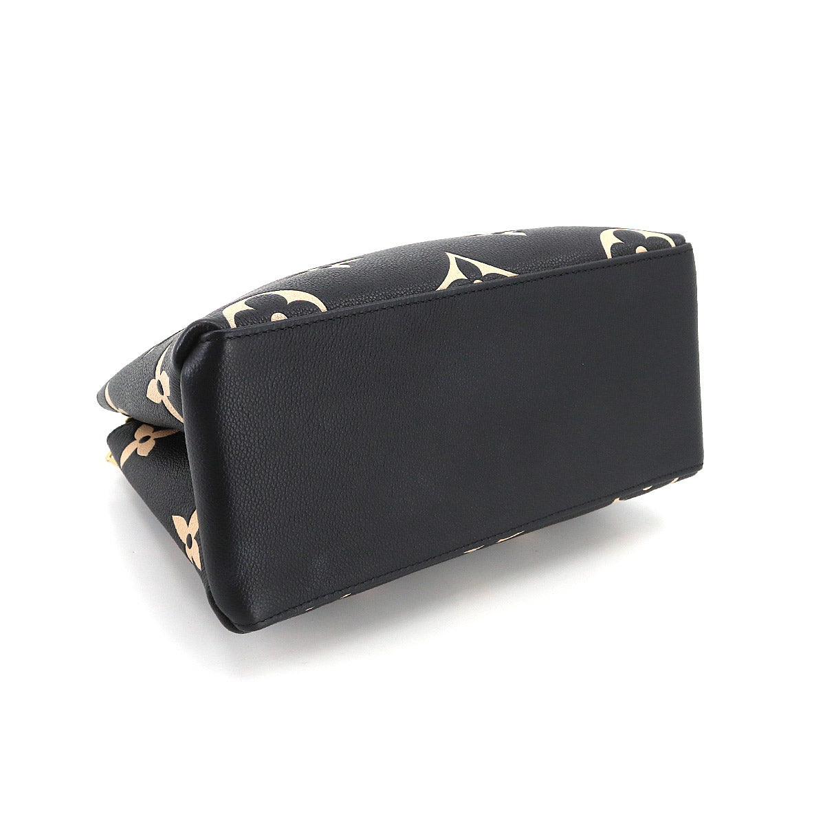 Louis Vuitton Bicolor Monogram Emplant Petit Palais PM Shoulder Bag Black Beige
