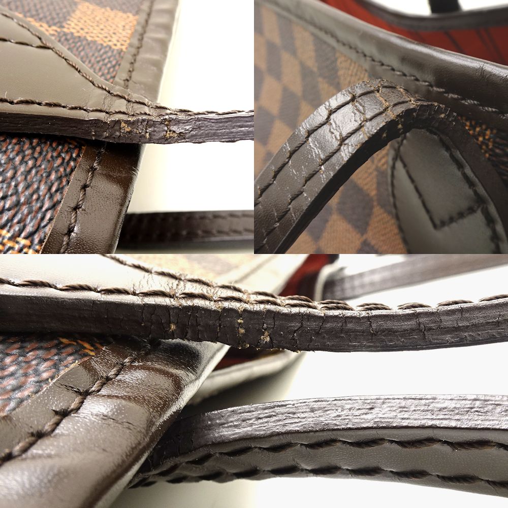 Louis Vuitton Damier Neverfull MM Cerise Tote Bag Ebene Brown