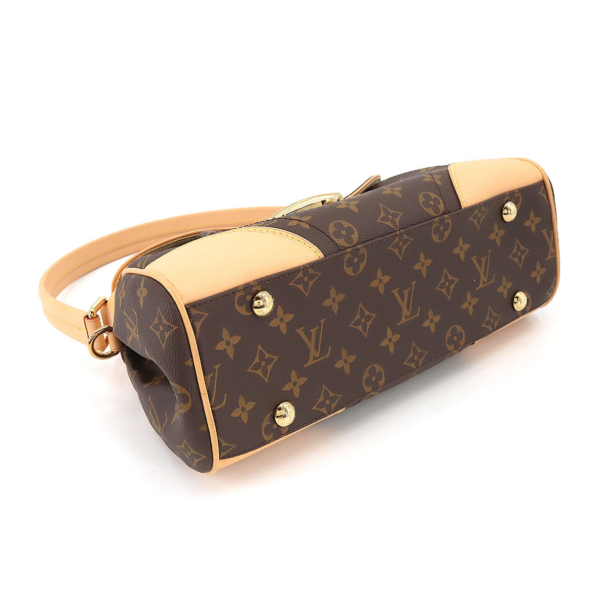 Louis Vuitton Monogram Beverly MM Shoulder Bag Brown Gold Hardware