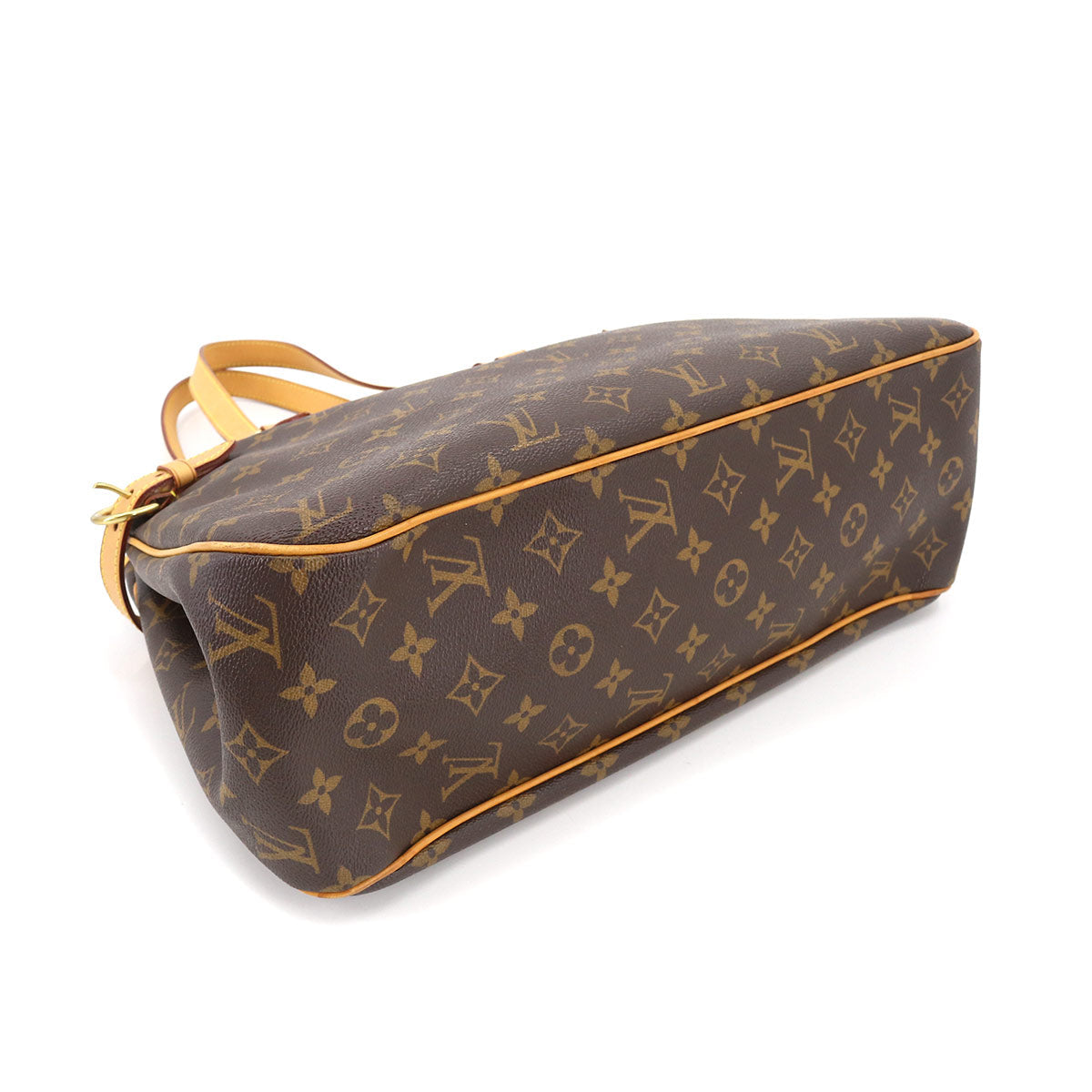 Louis Vuitton Monogram Batignolle Orizontal Tote Bag Brown Gold Metal Fittings