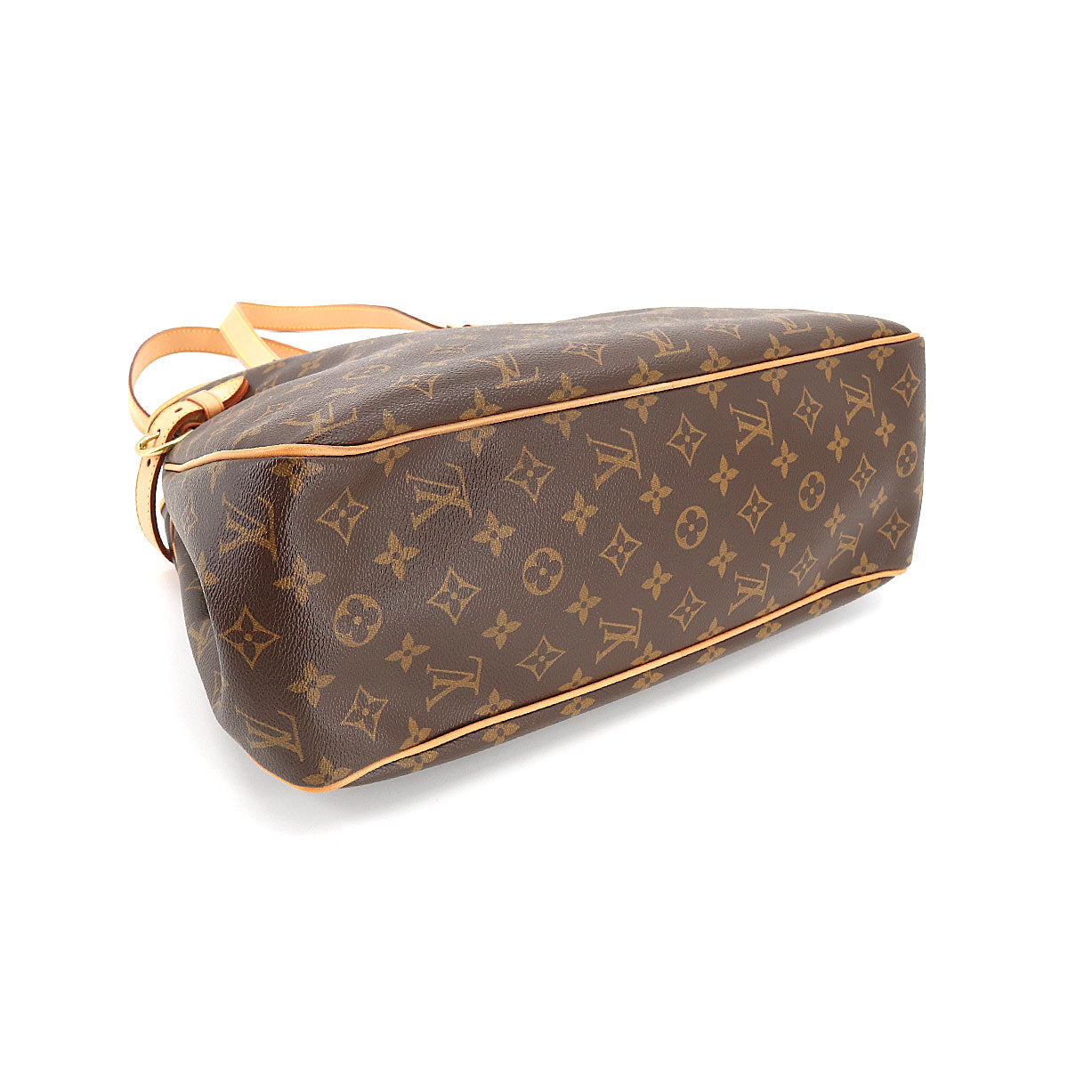 Louis Vuitton Monogram Batignolles Horizontal Tote Bag Brown Gold Metal Fittings