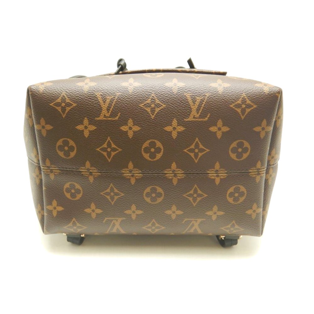 Louis Vuitton Monogram Montsouris PM Cowhide Leather Black Backpack