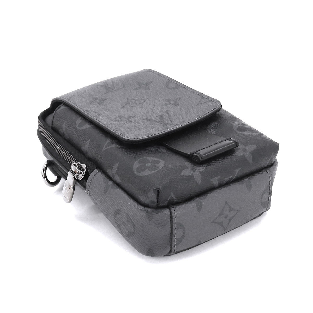 Louis Vuitton Monogram Eclipse Reverse Double Phone Pouch Shoulder Bag