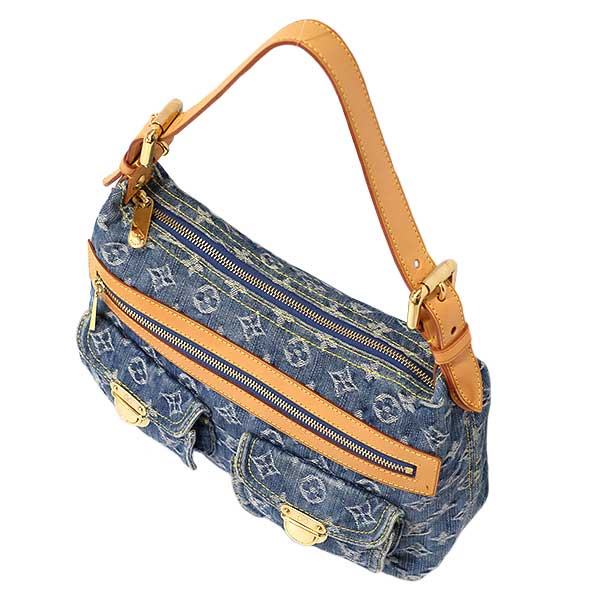Louis Vuitton Baggy PM Monogram Denim Shoulder Bag Blue