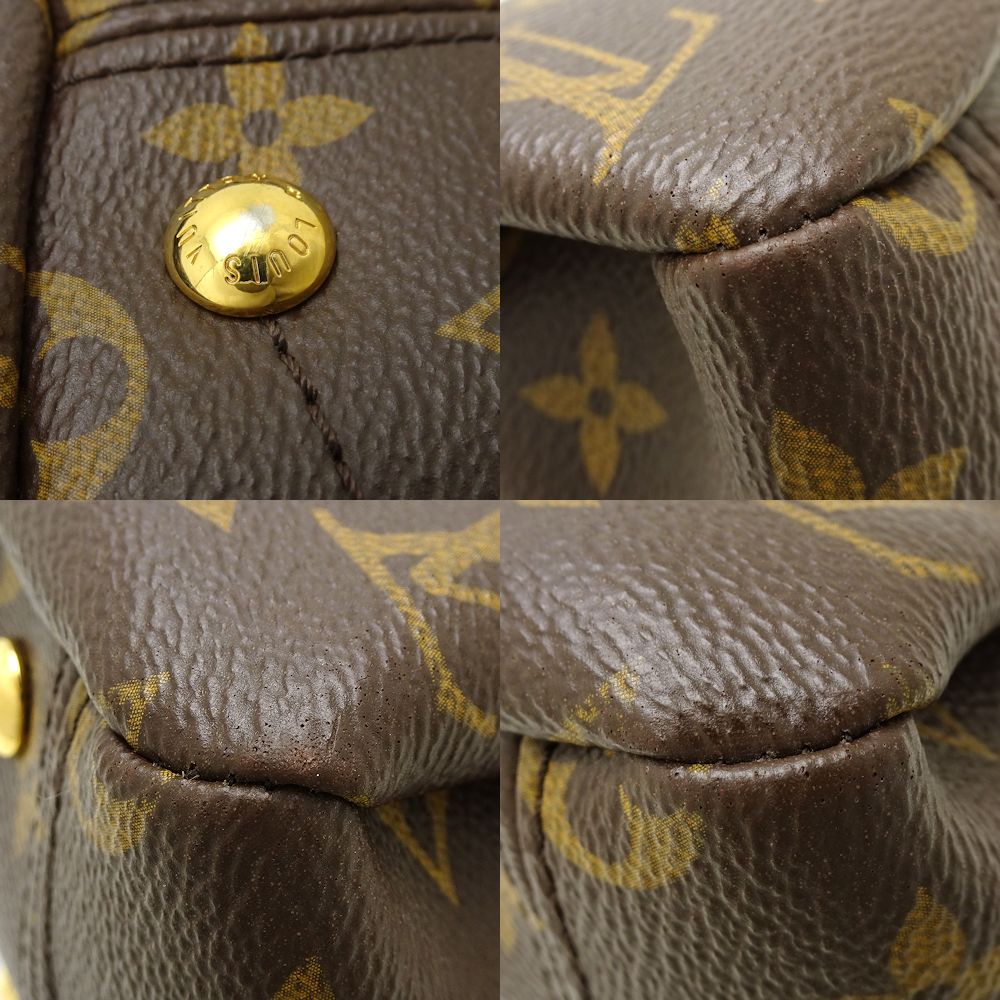 Louis Vuitton Monogram Pallas BB 2Way Bag Brown Black Noir