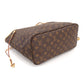 Louis Vuitton Monogram Neverfull MM Tote Bag Brown Pivoine
