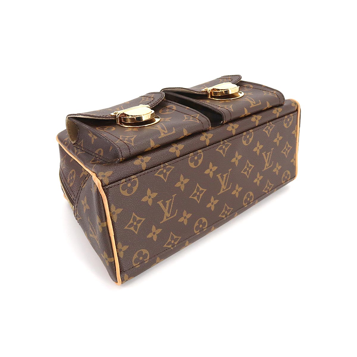 Louis Vuitton  Monogram Manhattan PM Hand Bag Brown Gold Hardware