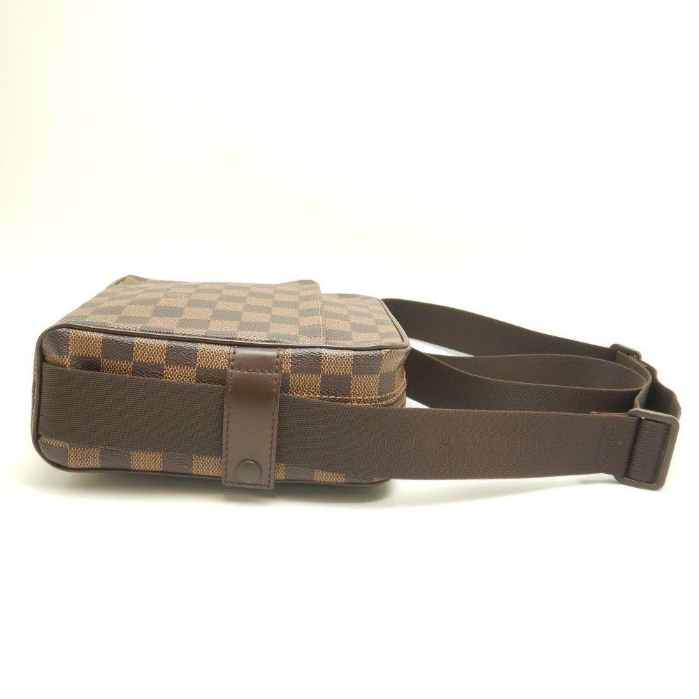 Louis Vuitton Damier Olaf PM Ebene Shoulder Bag Brown