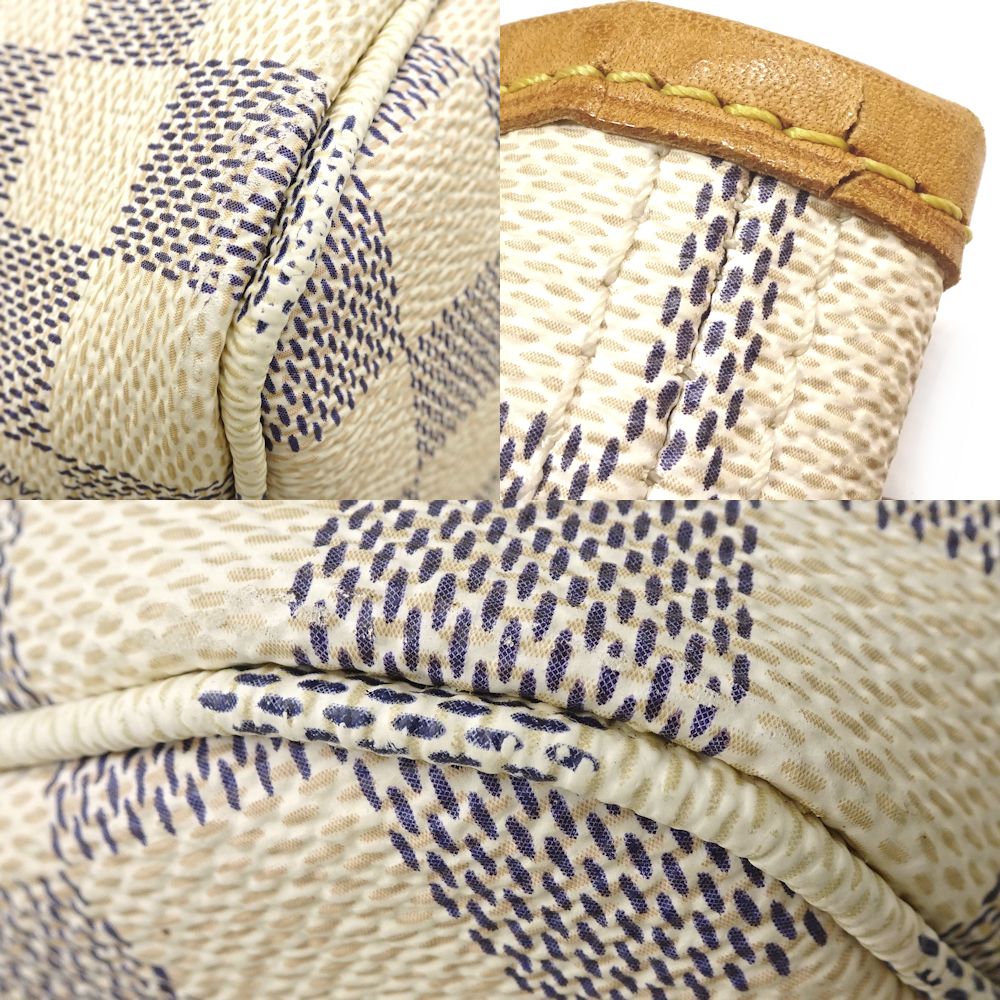 Louis Vuitton Neverfull PM Damier Azur Tote Bag White