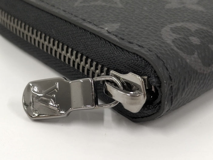 Louis Vuitton Vertical Round Zipper Long Wallet Eclipse Black