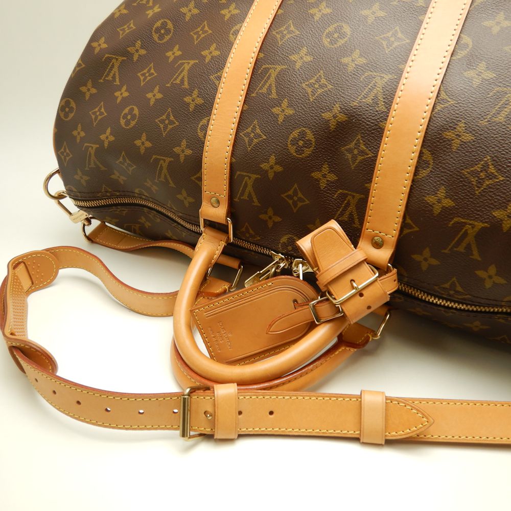 Louis Vuitton Monogram Keepall Bandouliere 50 Boston Bag Brown