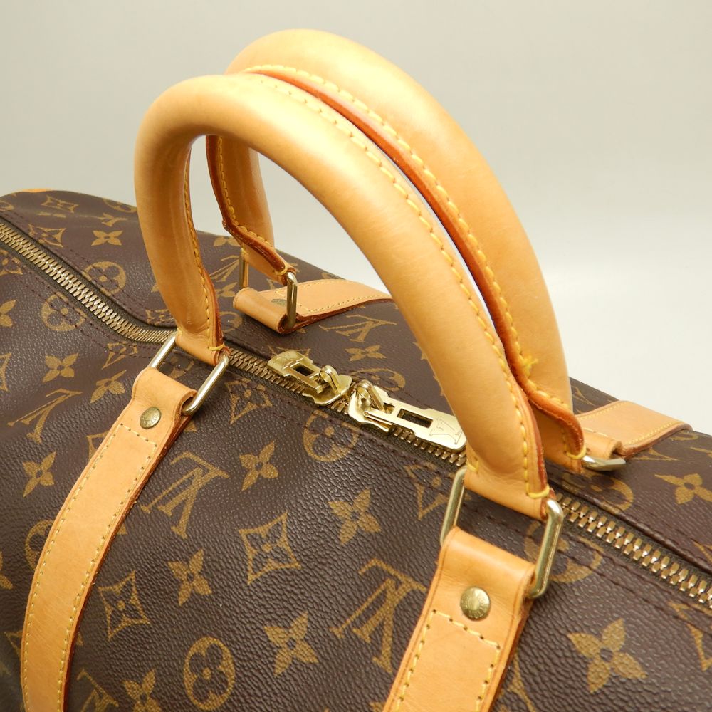 Louis Vuitton Monogram Keepall Bandouliere 50 Boston Bag Brown