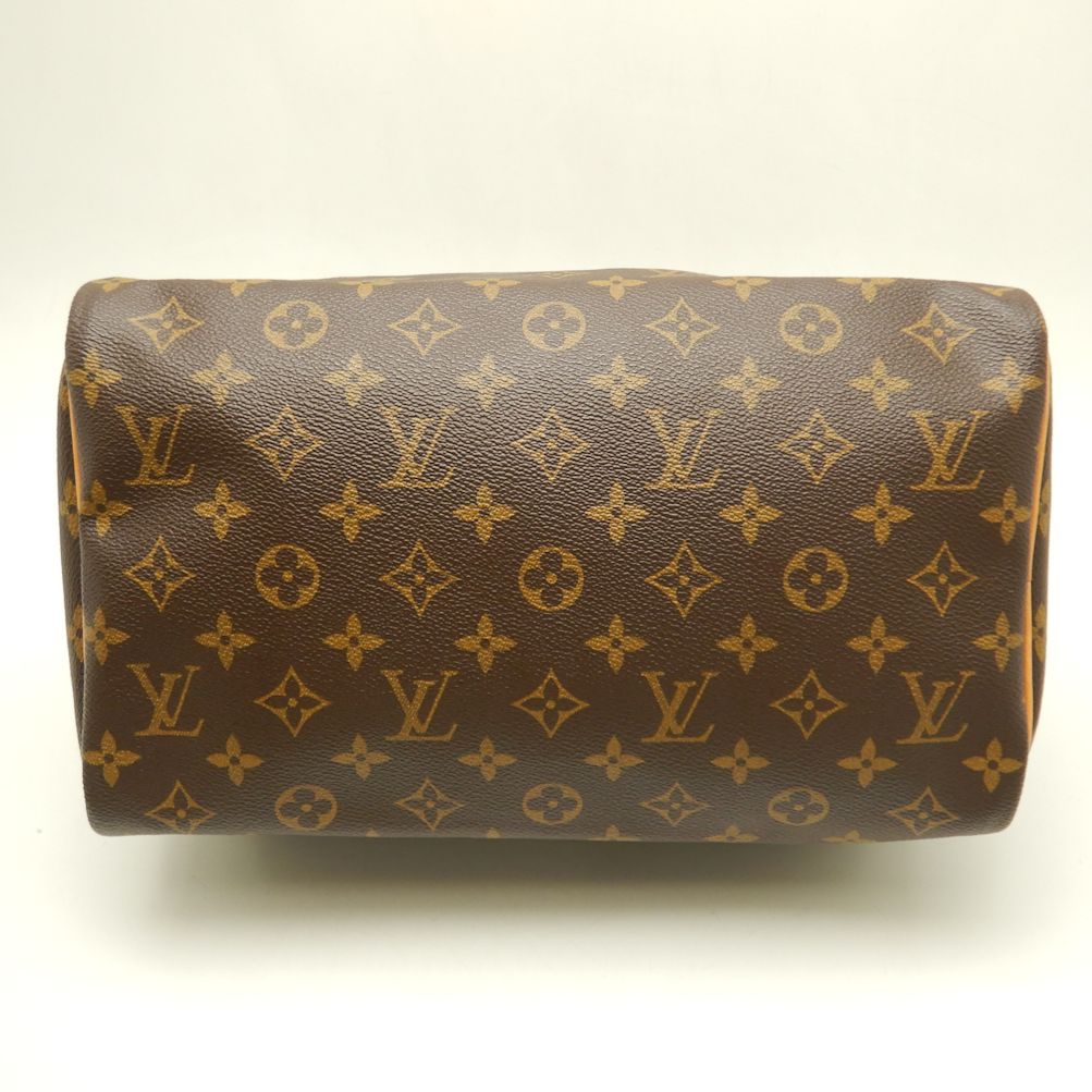 Louis Vuitton Monogram Speedy 30 Handbag Brown