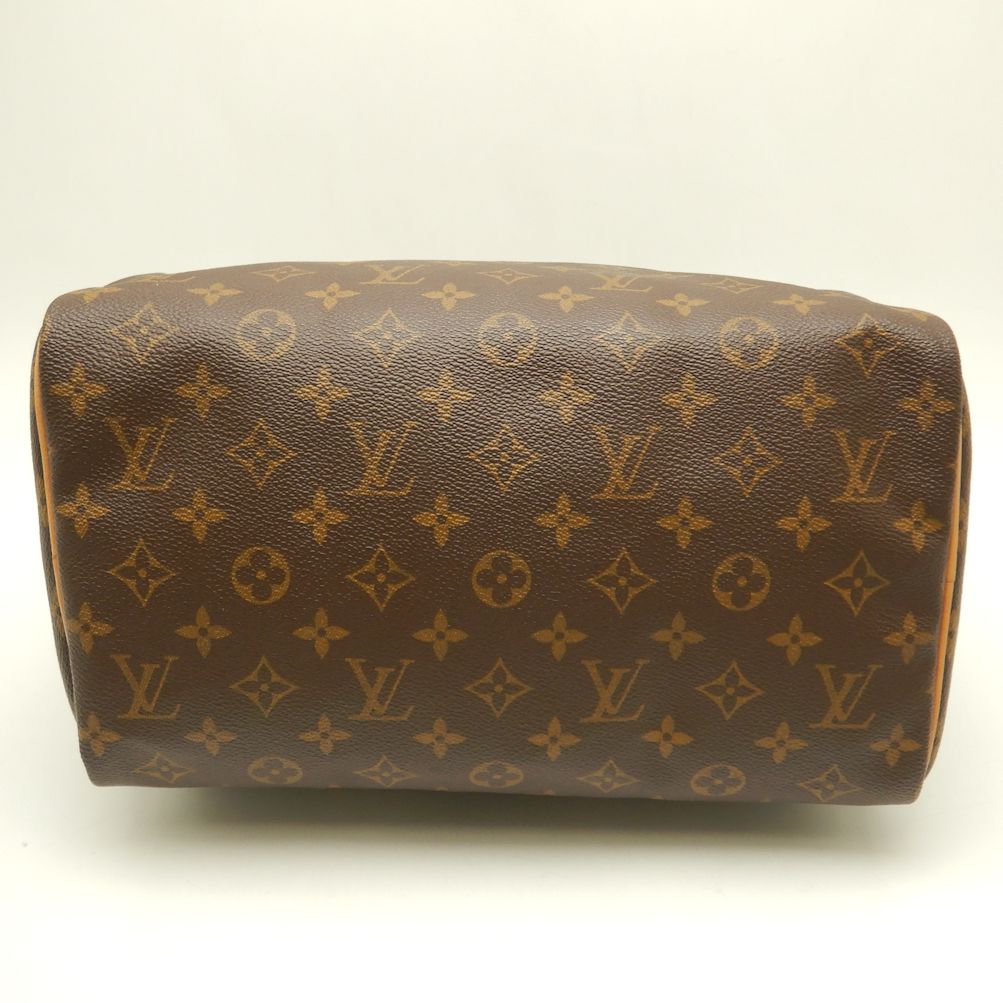Louis Vuitton Monogram Speedy 30 Handbag Brown