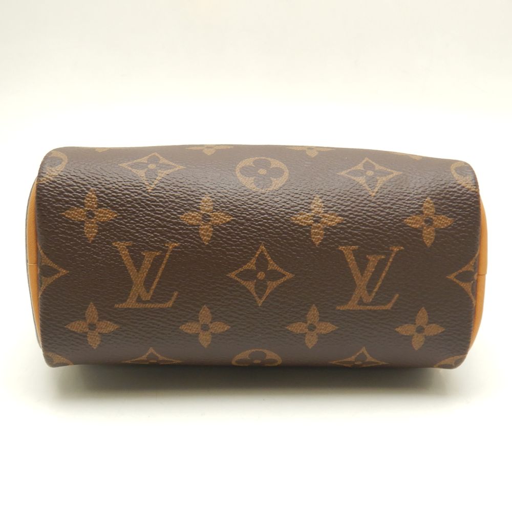 Louis Vuitton Monogram Speedy Crossbody Shoulder Bag Brown