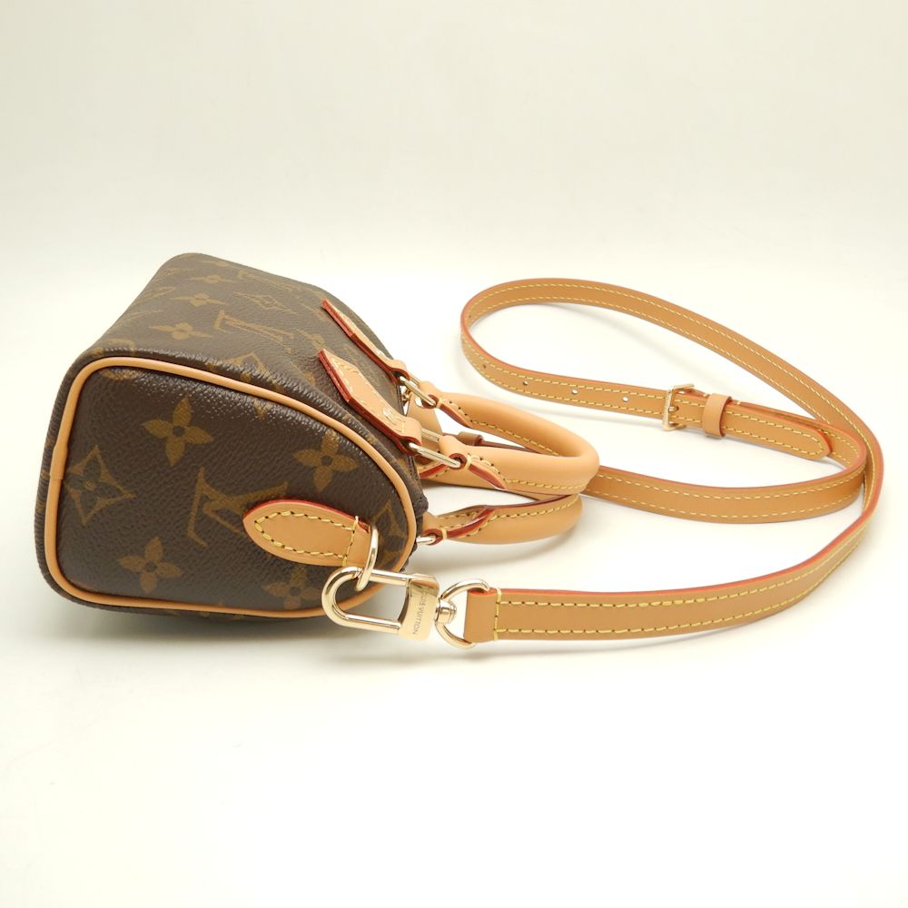 Louis Vuitton Monogram Nano Speedy Handbag Brown