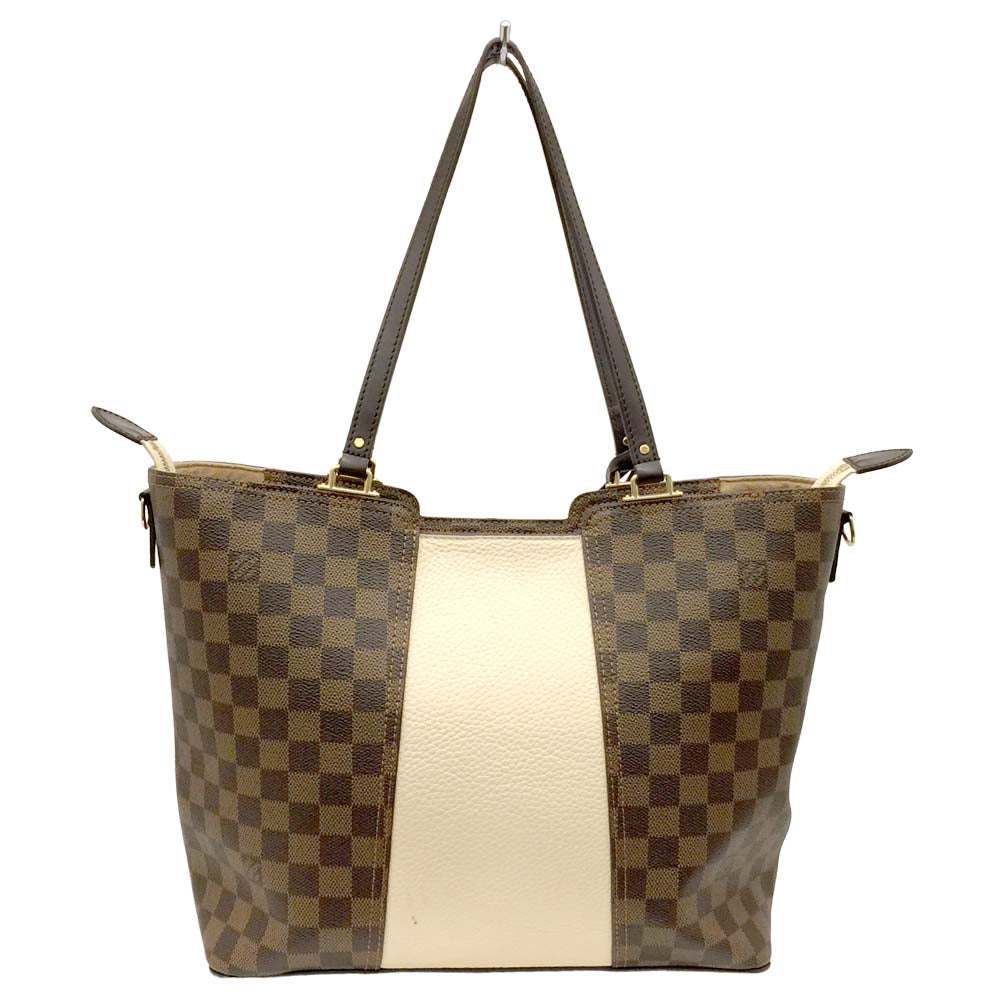 Louis Vuitton Jersey Damier Creme Shoulder Bag Brown