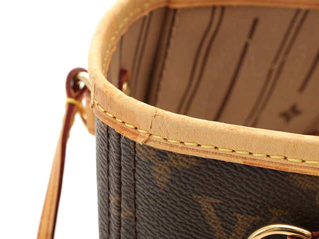 Louis Vuitton Neverfull PM Handbag Tote Bag Monogram Brown