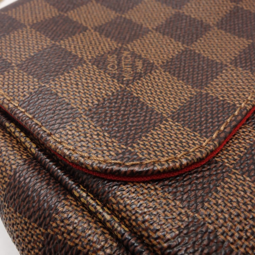 Louis Vuitton Damier Favorite MM Shoulder Bag Ebene