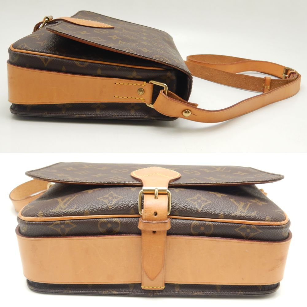Louis Vuitton Monogram Cartesier Crossbody Shoulder Bag Brown