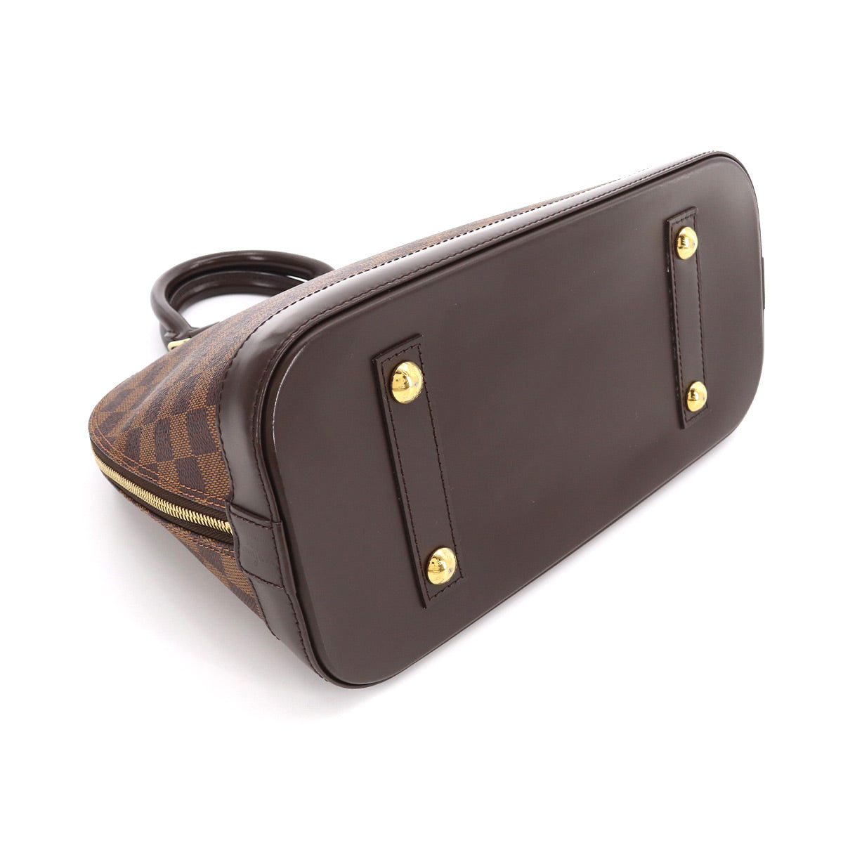 Louis Vuitton Damier Alma PM Hand Bag Ebene Brown