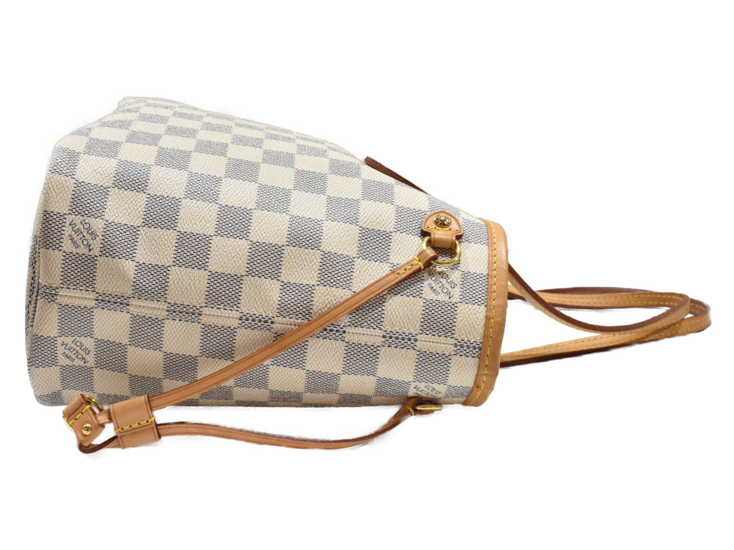 Louis Vuitton Neverfull PM Damier Azur Ivory Coated Canvas Handbag