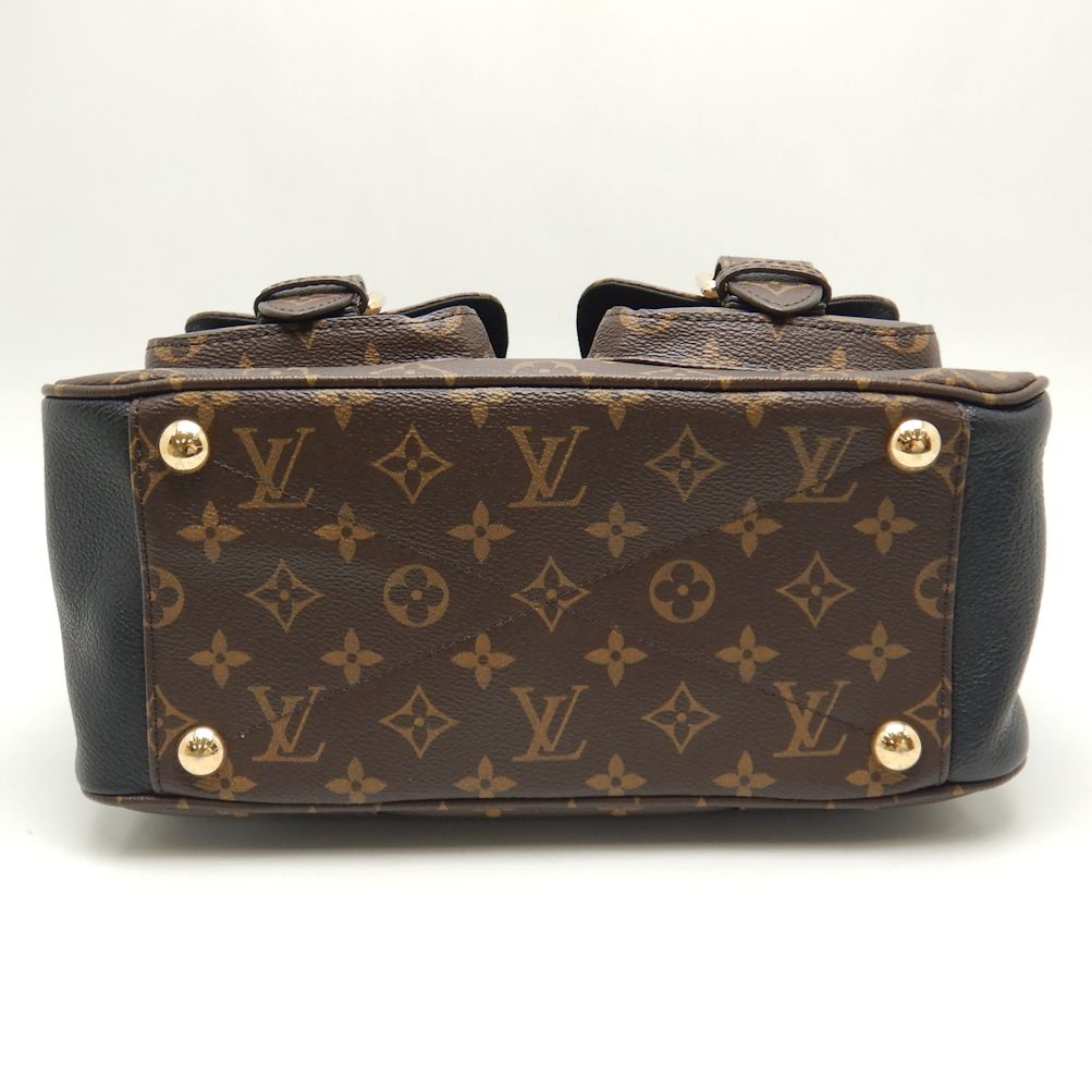 Louis Vuitton Monogram Manhattan Handbag Brown Noir