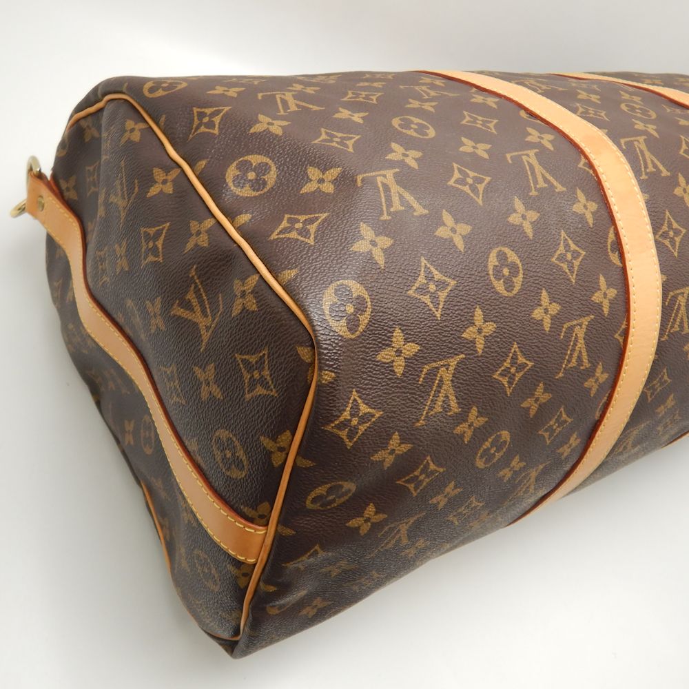 Louis Vuitton Monogram Keepall Bandouliere 50 Boston Bag Brown