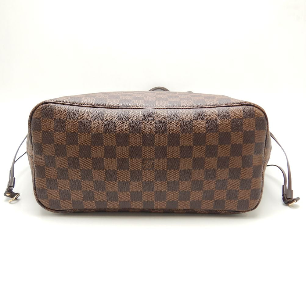 Louis Vuitton Damier Neverfull MM Tote Bag Brown