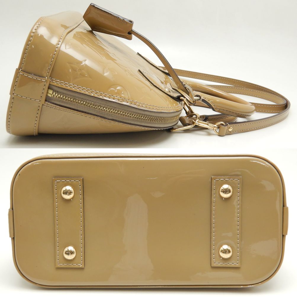 Louis Vuitton Vernis Alma BB Handbag 2WAY Dune