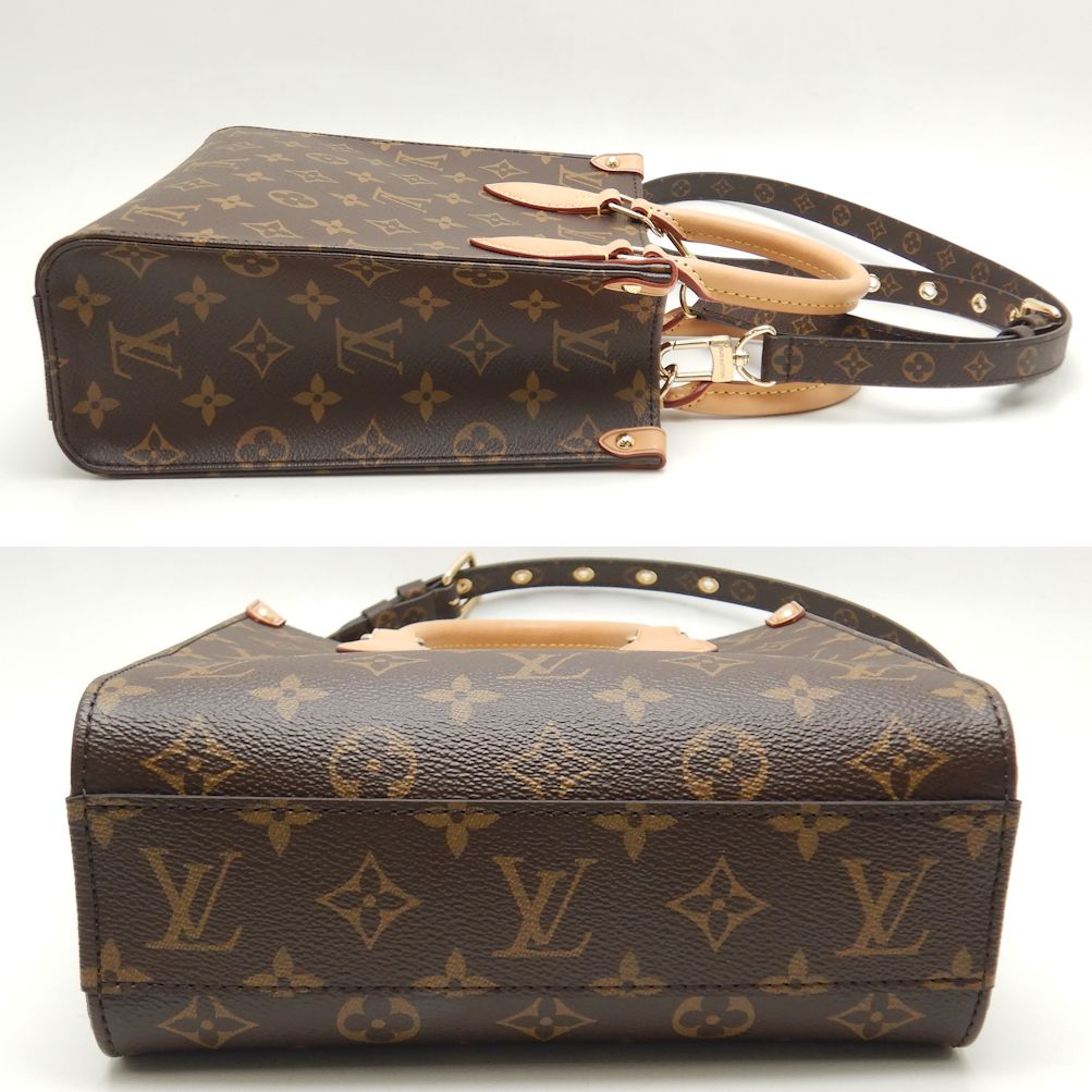 Louis Vuitton Monogram Sac Plat BB Handbag Brown