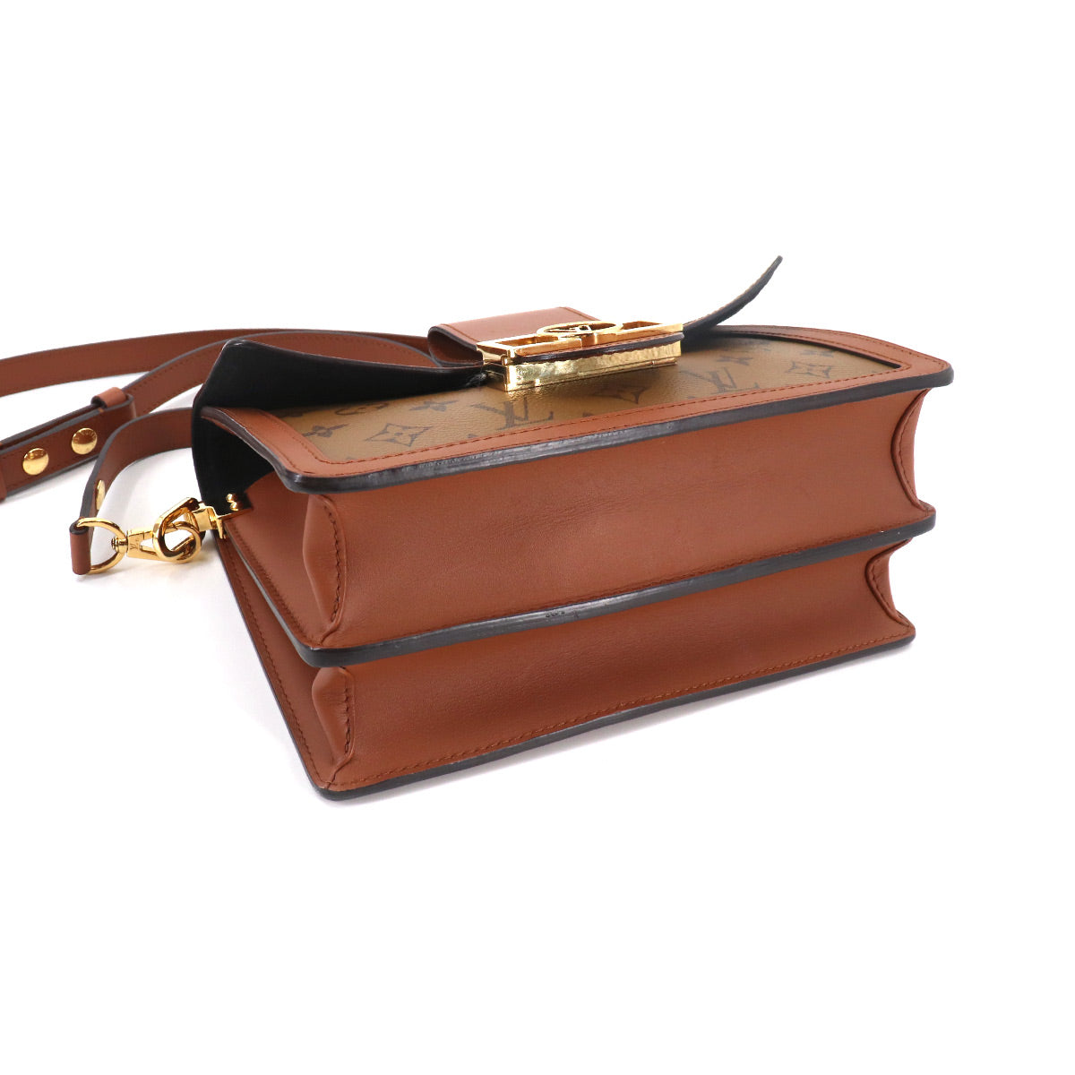 Louis Vuitton Monogram Reverse Dauphine Shoulder Bag Brown