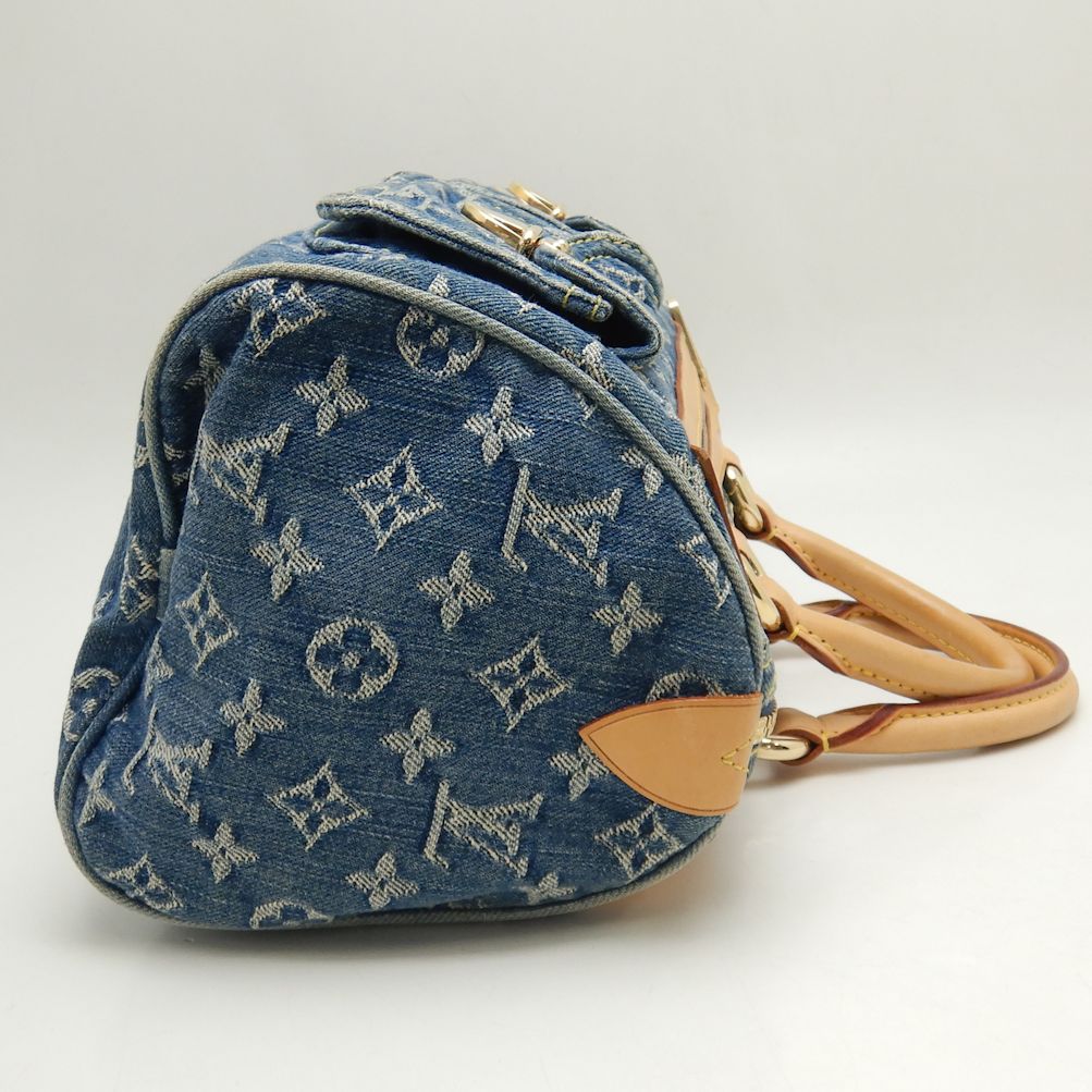 Louis Vuitton Neo Speedy Handbag Monogram Denim Blue