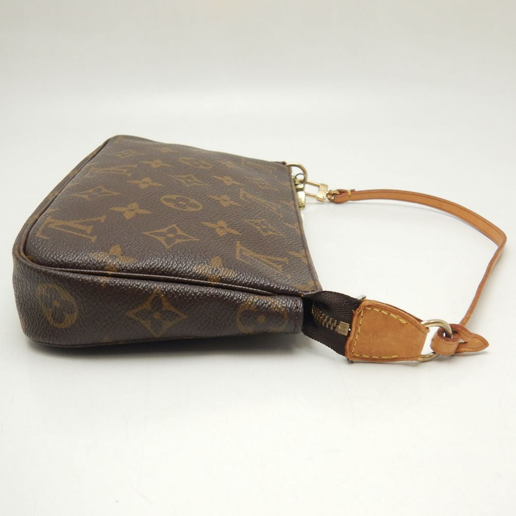 Louis Vuitton Monogram Pochette Handbag Accessory Pouch Brown