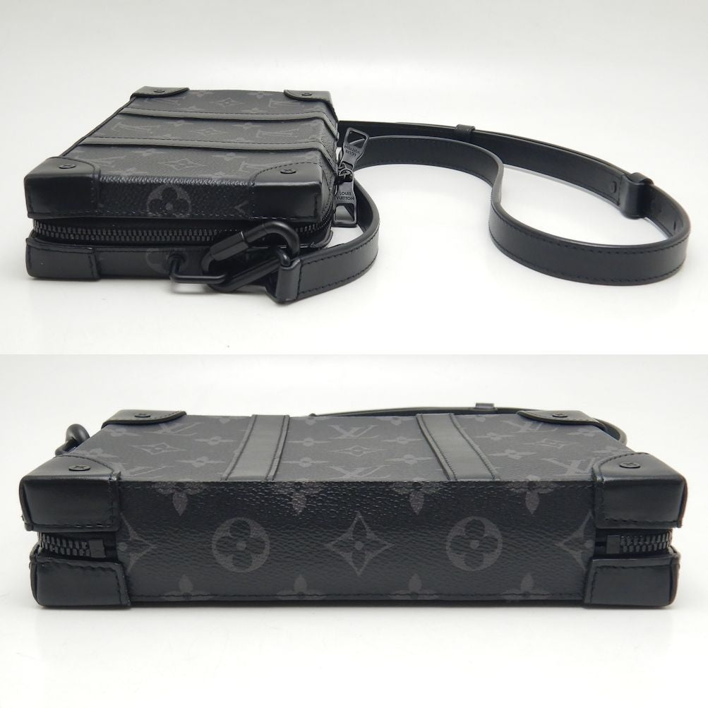 Louis Vuitton Soft Trunk Wallet Shoulder Bag Monogram Eclipse Black