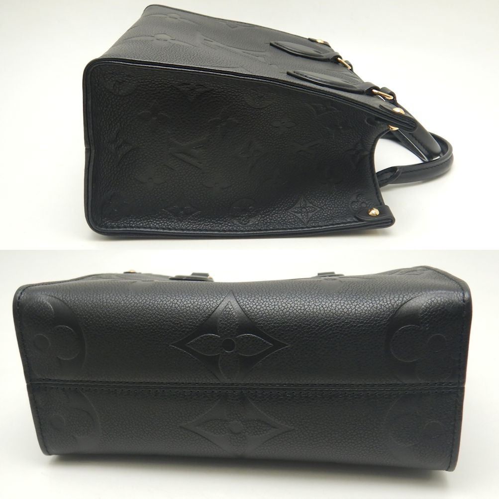 Louis Vuitton On The Go PM Tote Bag Monogram Emplant Noir