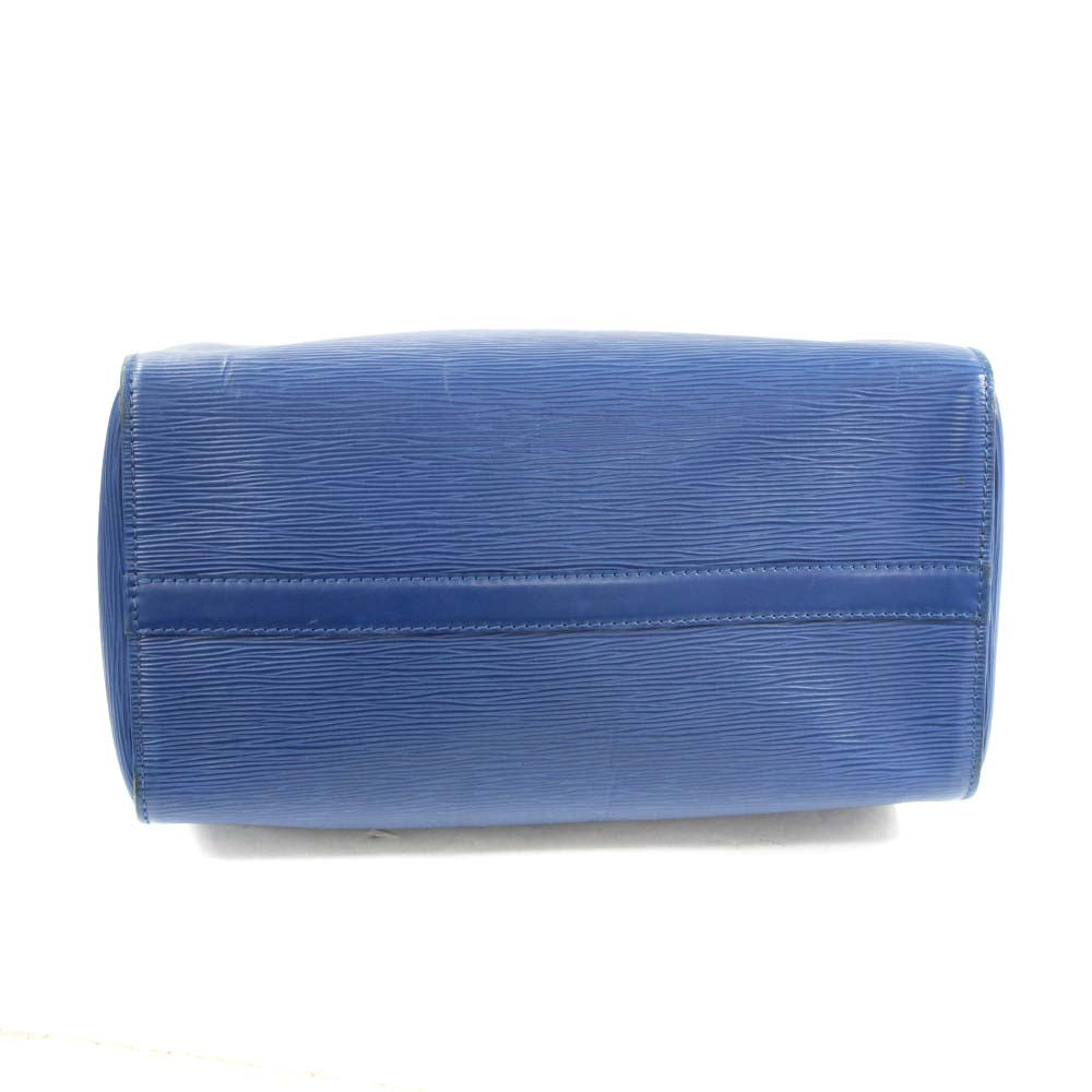 Louis Vuitton Epi Speedy 30 Mini Bag Handbag Blue Epi