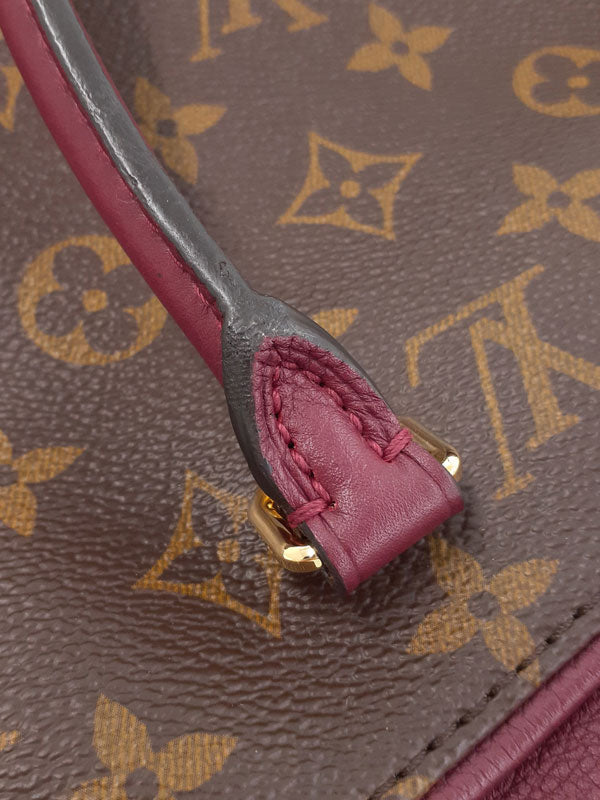 Louis Vuitton Monogram Pallas Handbag Purple Monogram Canvas Calf Leather