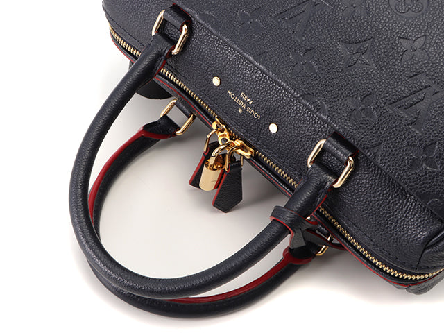 Louis Vuitton Speedy Bandouliere 25 Monogram Implant Marine Rouge