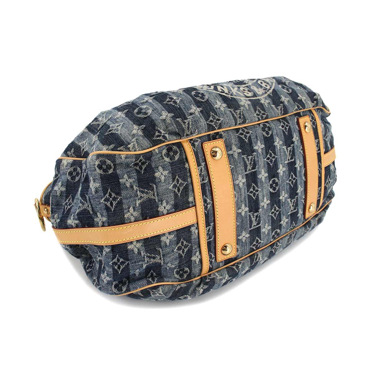 Louis Vuitton Denim Raye GM Shoulder Bag Canvas Blue