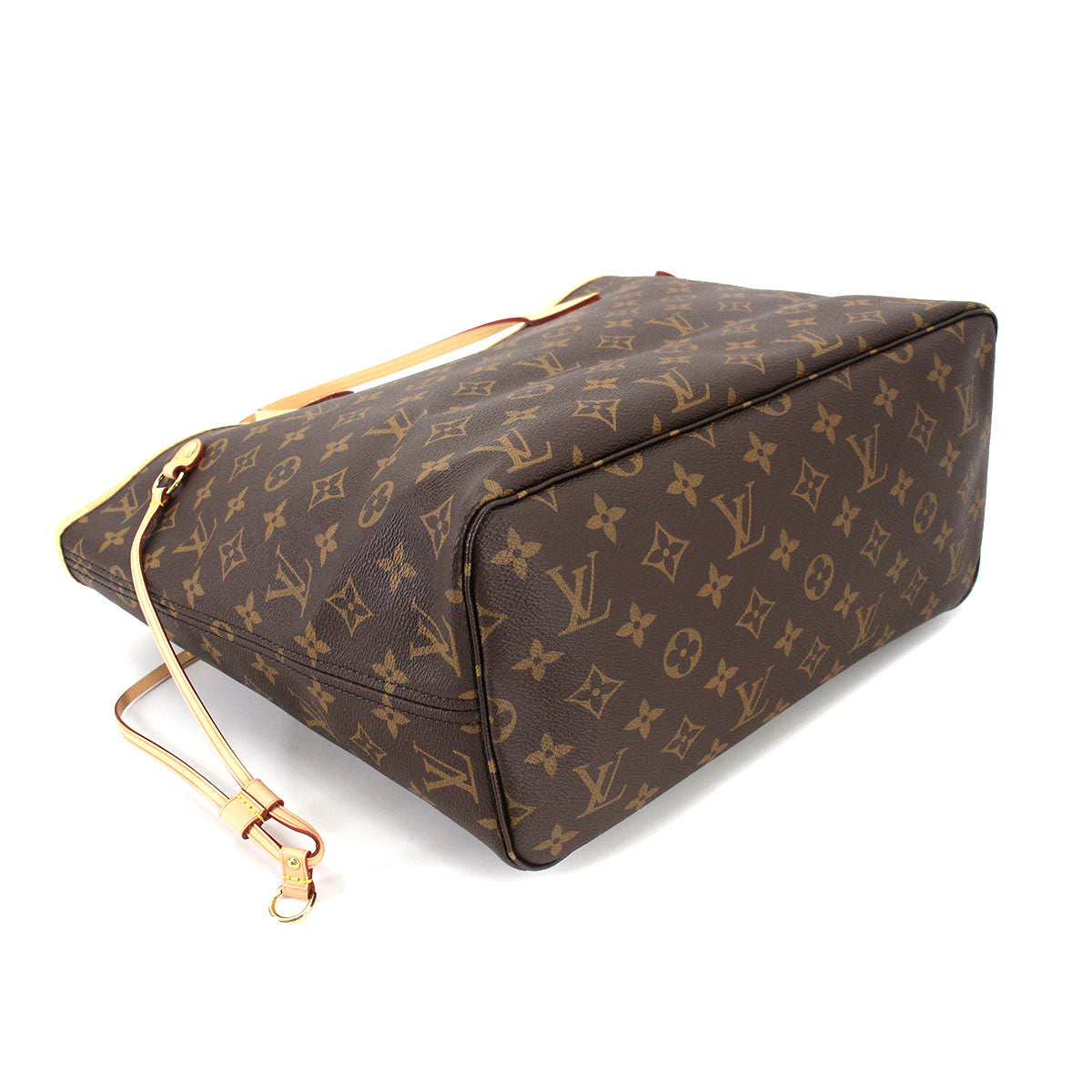 Louis Vuitton Monogram Neverfull MM Tote Bag Brown Gold Hardware
