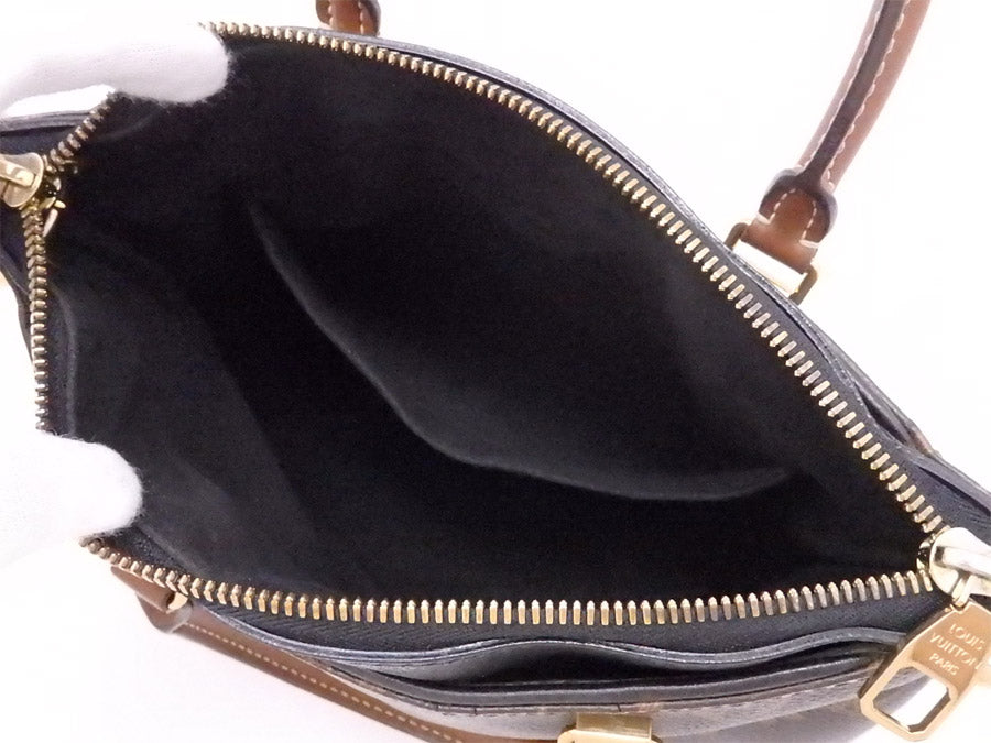 Louis Vuitton 2 Way Bag Monogram Pallas BB Handbag Shoulder Bag  Brown Monogram Canvas