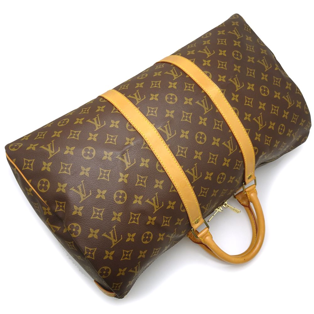 Louis Vuitton Monogram Keepall 50 Boston Bag Brown