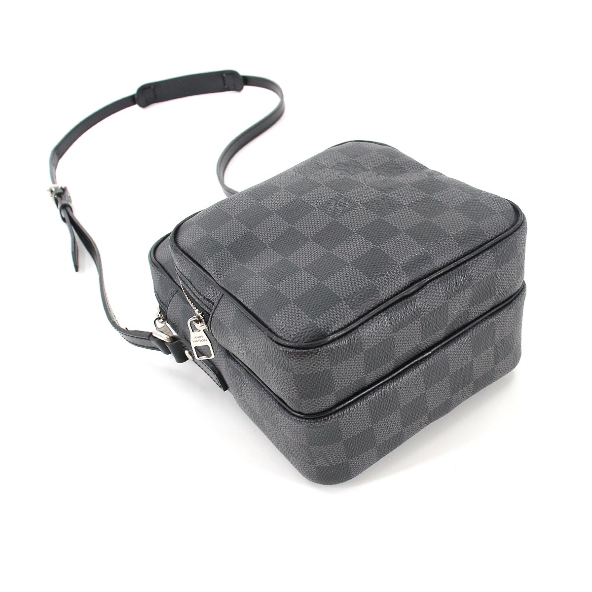 Louis Vuitton Damier Graphite Rem Shoulder Bag Black Gray