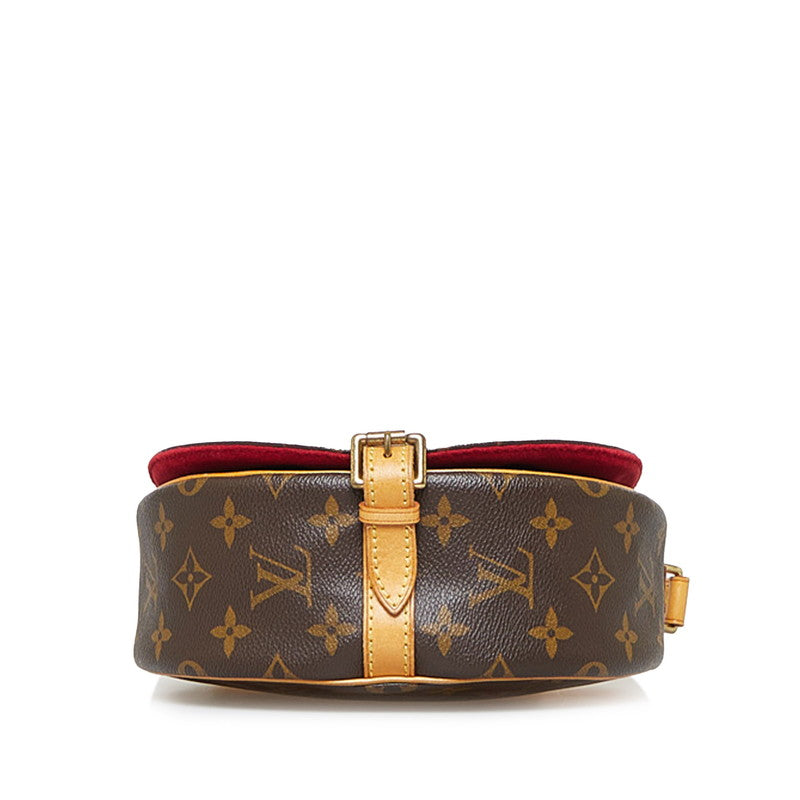 Louis Vuitton Monogram Tambourine Crossbody Shoulder Bag Brown