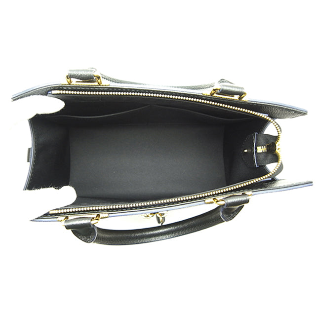 Louis Vuitton Three PM Hand Bag Monogram Implant Noir Black