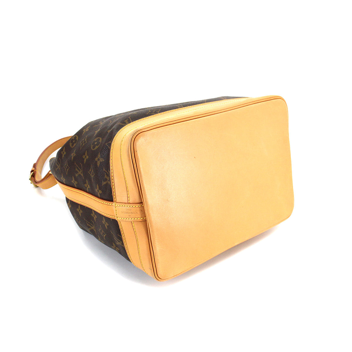 Louis Vuitton Monogram Noe Shoulder Bag Brown Gold Hardware