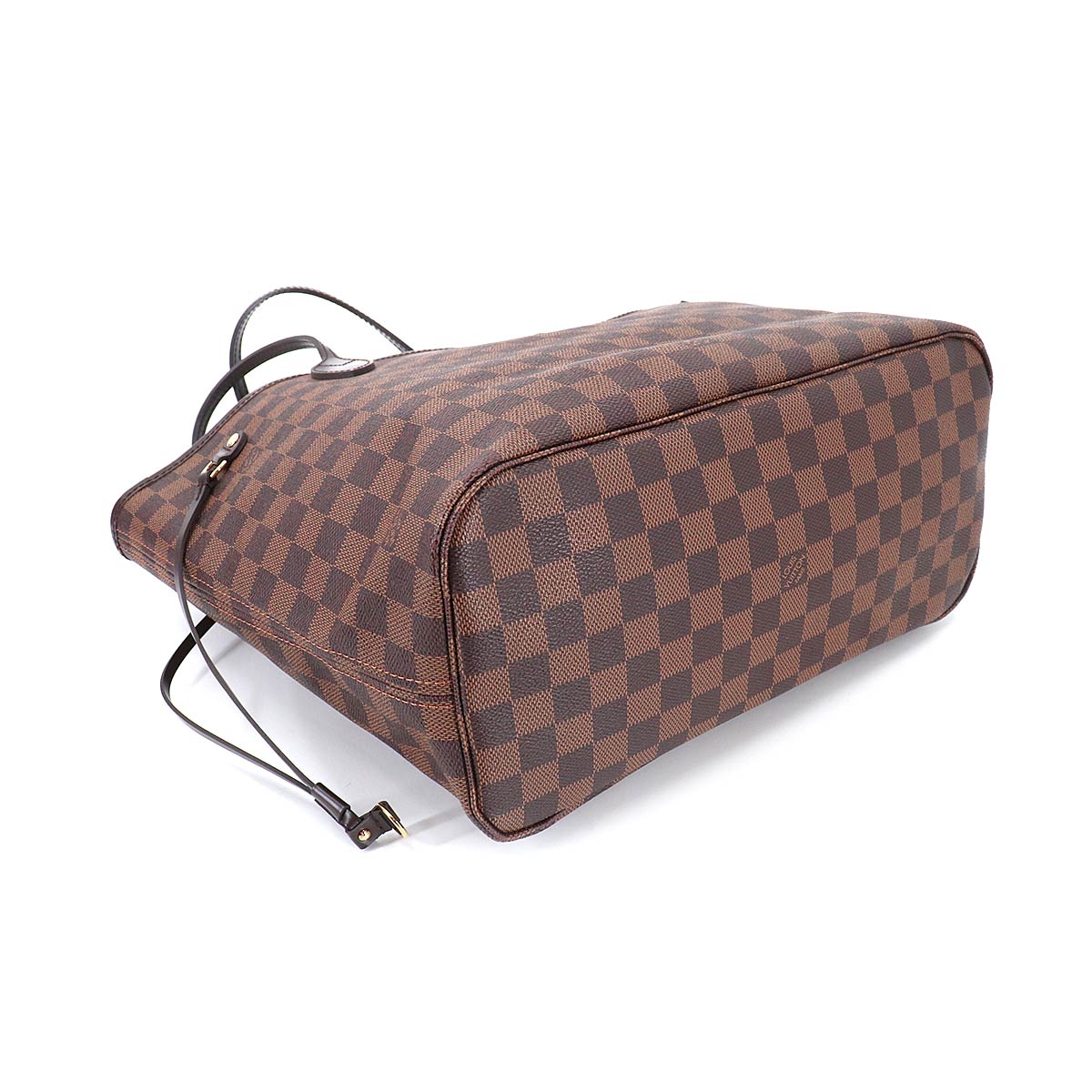 Louis Vuitton Damier Neverfull MM Ebene Series Brown Gold Metal Fittings