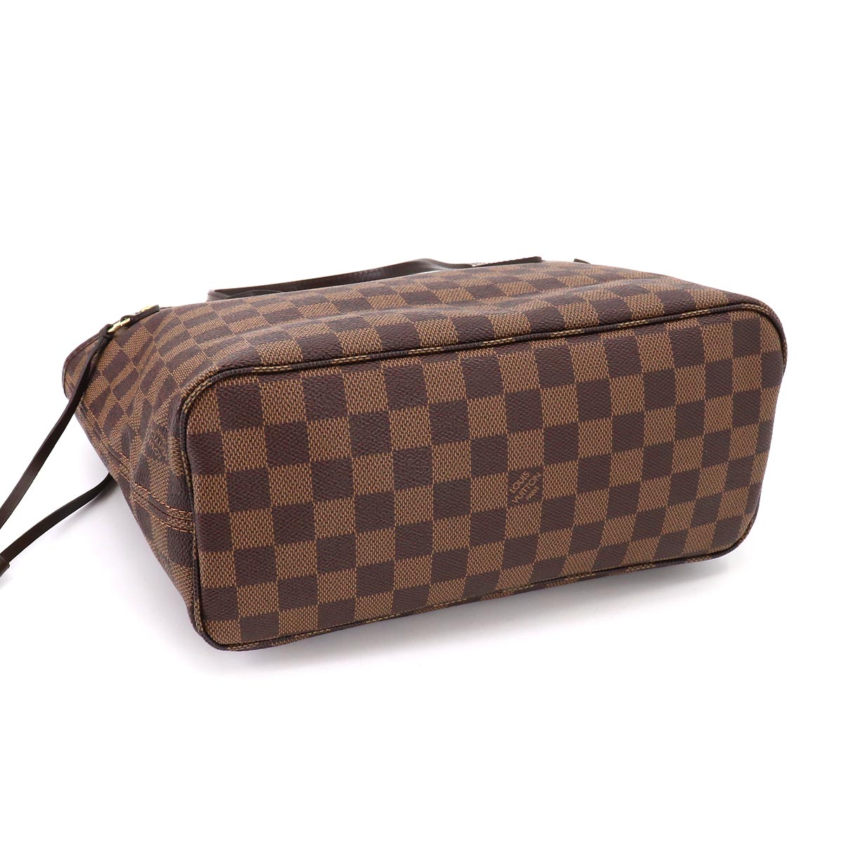 Louis Vuitton Damier Neverfull PM Tote Bag Ebene Brown Gold Hardware