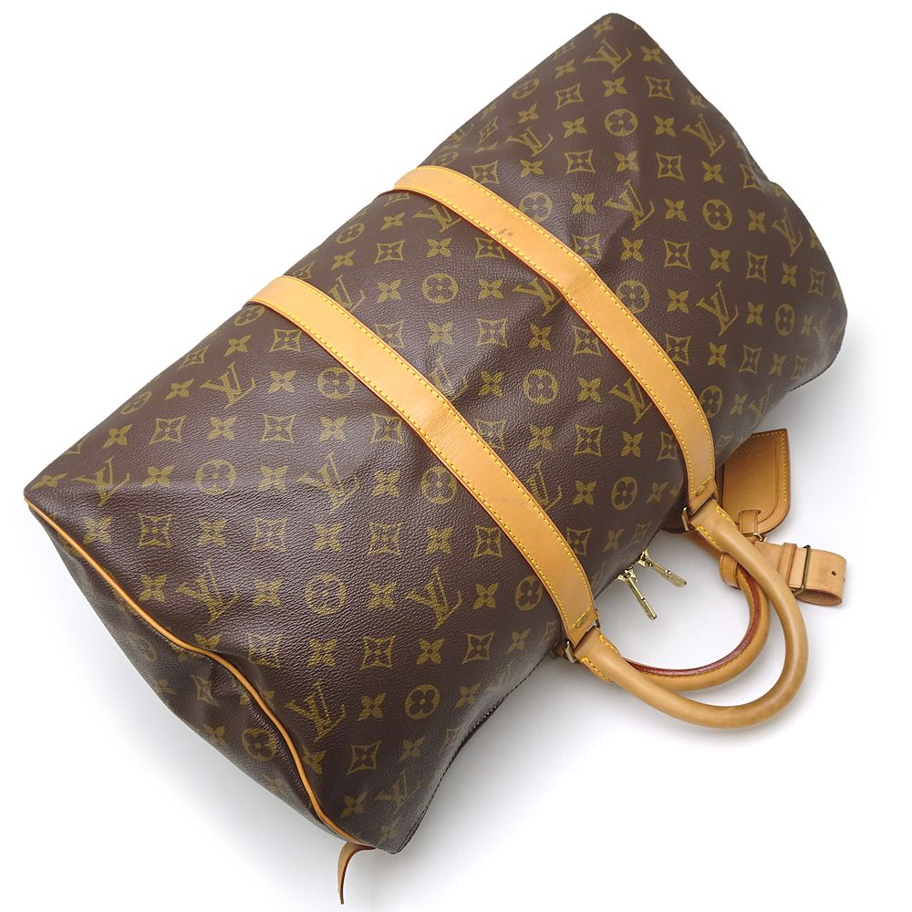 Louis Vuitton Monogram Keepall 45 Boston Bag Brown